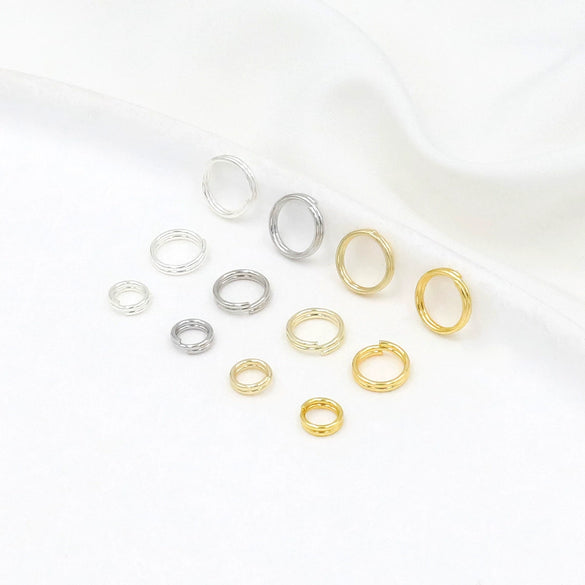 Handmade Jewelry Necklace With Double Layer Open Ring Copper Material Real Gold Electroplating Versatile Style