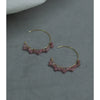 Handmade 14K Gold Round Tourmaline Dangle Earrings Elegant Sweet Women's Earrings