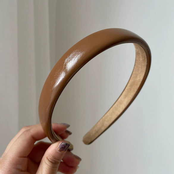 Handmade Leather Hairband Retro Candy Color Elegant Women's Hair Accessory Headband Wholesale