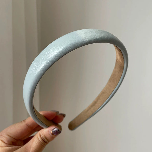 Handmade Leather Hairband Retro Candy Color Elegant Women's Hair Accessory Headband Wholesale