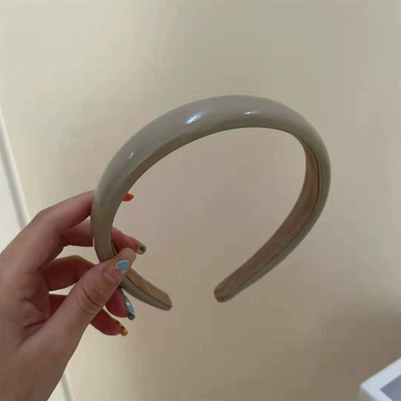 Handmade Leather Hairband Retro Candy Color Elegant Women's Hair Accessory Headband Wholesale