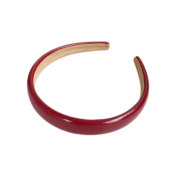 Handmade Leather Hairband Retro Candy Color Elegant Women's Hair Accessory Headband Wholesale