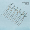 Handmade Metal Leaf And Petal Rhinestone Hairpin With Pearl Detail Gold Antique Finish Ushaped Bridal Hair Accessory