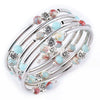 Handmade Multi Layer Beaded Wrap Bracelet With Turquoise Red Agate And Snakeskin Stone For Women And Unisex