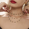 Handmade Natural Crushed Crystal Grass Green Necklace And Bracelet With Stainless Steel Chain And Electroplating