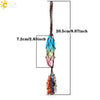Handmade Natural Crystal Stone Pendant With Colorful Irregular Crystal Gravel And Long Column Decorative Jewelry