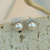 Handmade Natural Freshwater Pearl S925 Sterling Silver Crown Shape Elegant Women's Earrings