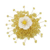 Handmade Natural Pearl Retro Geometric Snowflake And Sunflower Brooch For Women