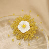 Handmade Natural Pearl Retro Geometric Snowflake And Sunflower Brooch For Women