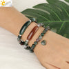 Handmade Natural Stone Agate Heart Bracelet Minimalist Unisex Bracelet Personality Style Jewelry
