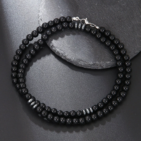 Handmade Natural Stone And Stainless Steel Alloy Geometric Style Unisex Necklace