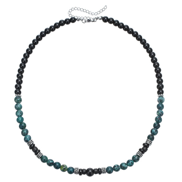 Handmade Natural Stone And Stainless Steel Alloy Geometric Style Unisex Necklace