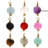 Handmade Natural Stone And Stainless Steel Beads Heart Shaped Pendant Jewelry Accessories With Electroplating