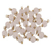 Handmade Natural Stone And Stainless Steel Beads Heart Shaped Pendant Jewelry Accessories With Electroplating