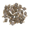 Handmade Natural Stone And Stainless Steel Beads Heart Shaped Pendant Jewelry Accessories With Electroplating