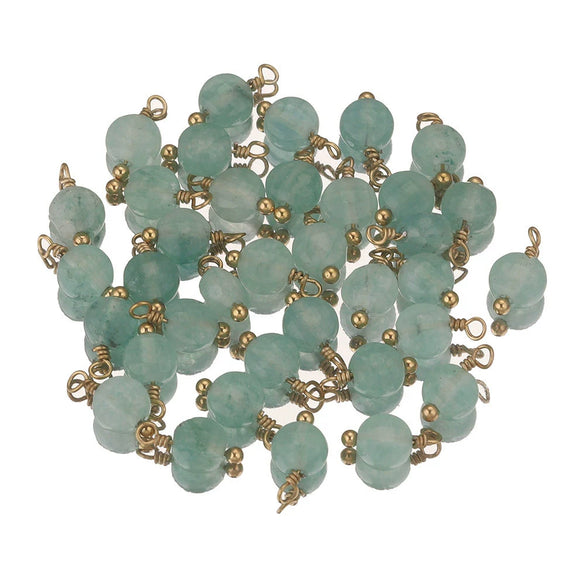 Handmade Natural Stone And Stainless Steel Beads Heart Shaped Pendant Jewelry Accessories With Electroplating