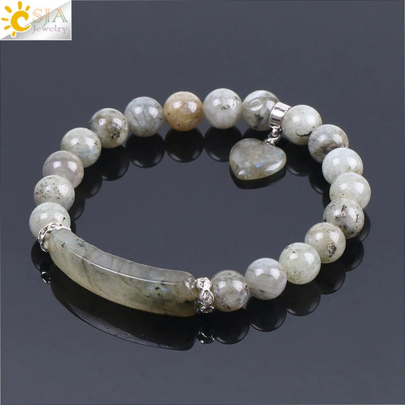 Handmade Natural Stone Beaded Bracelet With Copper Accessories Electroplated Flash Stone Style Women's Jewelry