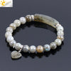 Handmade Natural Stone Beaded Bracelet With Copper Accessories Electroplated Flash Stone Style Women's Jewelry