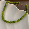 Handmade Natural Stone Beaded Geometric Clavicle Necklace With Real Gold Plating For Women