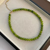 Handmade Natural Stone Beaded Geometric Clavicle Necklace With Real Gold Plating For Women