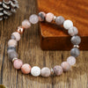 Handmade Natural Volcanic Stone Beads Bracelet Unisex Retro Style