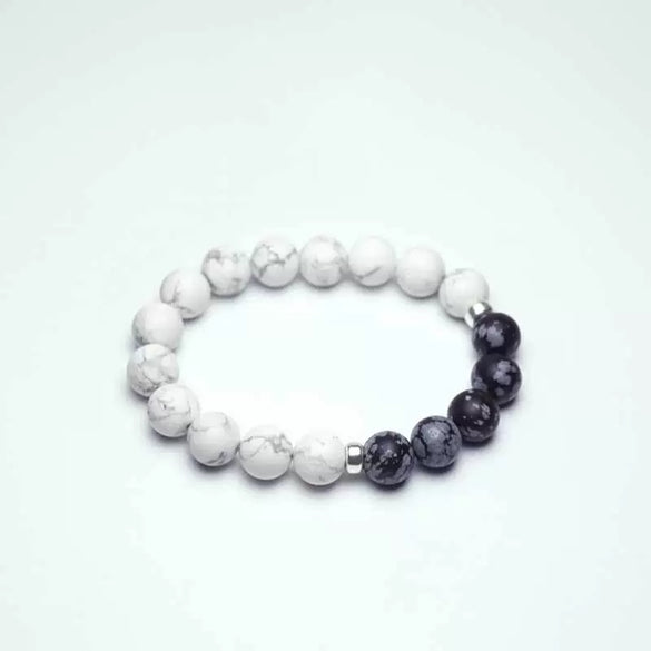 Handmade Natural Volcanic Stone Beads Bracelet Unisex Retro Style