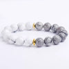 Handmade Natural Volcanic Stone Beads Bracelet Unisex Retro Style