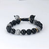 Handmade Natural Volcanic Stone Beads Bracelet Unisex Retro Style