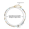 Handmade Niche Geometric Spotted Stone Shell Egg Yolk Stainless Steel Copper Clavicle Chain Necklace