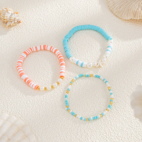 Handmade Niche Geometric Star Imitation Pearl Bracelet For Women