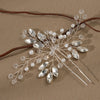 Handmade Pearl And Rhinestone Ushaped Hairpin With Flower Design Ancient Style Hair Accessories