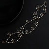 Handmade Pearl Crystal Cross Doublelayer Hairband Copper Wire Braided Women's Hair Accessories