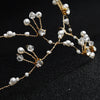 Handmade Pearl Crystal Cross Doublelayer Hairband Copper Wire Braided Women's Hair Accessories