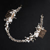Handmade Pearl Flower Bridal Hair Comb Wedding Headdress Retro Women's Hair Accessory Pair