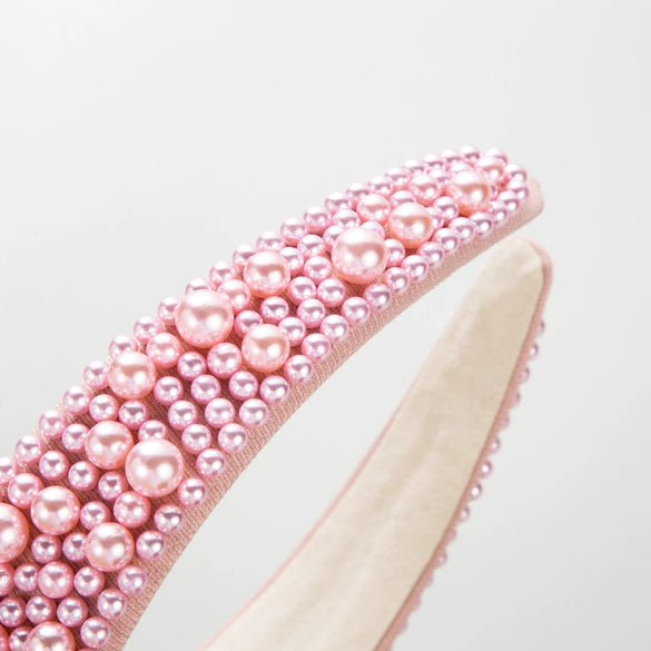 Handmade Pearl Geometric Women's Headband