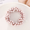 Handmade Pearl Hair Tie Bracelet Colorful Ponytail Holder And Dualpurpose Hair Accessory