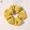 Handmade Plaid Fabric Scrunchie Hair Tie For Women Simple Ponytail Hair Accessory