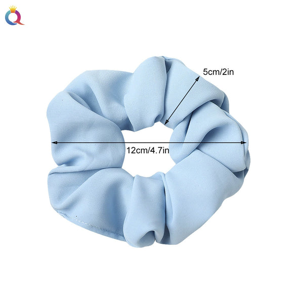 Handmade Plaid Fabric Scrunchie Hair Tie For Women Simple Ponytail Hair Accessory