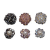 Handmade Plastic Resin Pearl Crystal Flower Earrings And Headwear Accessories