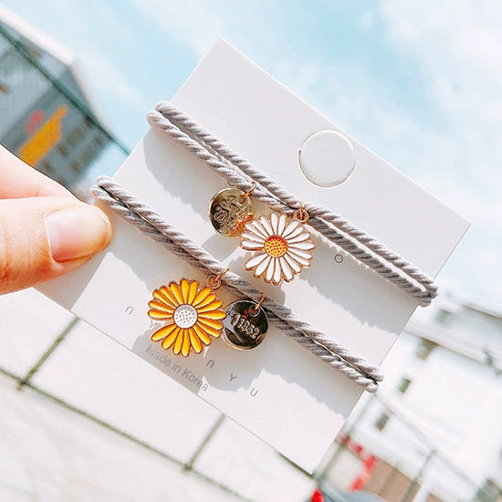 Handmade Plastic Resin Plant Flowers Style Headdress Hair Band And Small Leather Bracelet