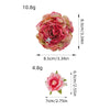Handmade Plastic Rose Flower Clip Hairpin For Women With Butterfly Fabric Small Fresh Style