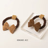 Handmade Plush Bowknot Scrunchie Cloth Hair Ring High Elastic Hair Tie Fashion Headwear For Women