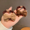 Handmade Plush Bowknot Scrunchie Cloth Hair Ring High Elastic Hair Tie Fashion Headwear For Women