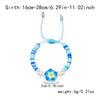 Handmade Polymer Clay Bracelet With Flower Animal Zodiac Patterns For Women