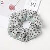 Handmade Printed Chiffon Floral Scrunchie Hair Tie With High Elasticity Fabric Ponytail Holder