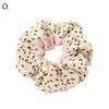 Handmade Printed Chiffon Floral Scrunchie Hair Tie With High Elasticity Fabric Ponytail Holder