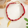 Handmade Printed Fabric Silk Scarf Necklace With Alloy Fish And Faux Pearl Pendant For Women