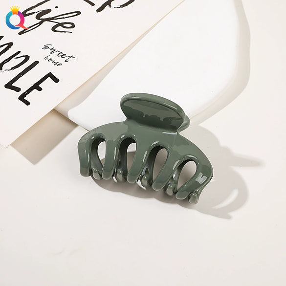 Handmade Pumpkin Shaped Fabric And Iron Hair Claw Clip For Women With Frosted Finish Wholesale Hair Accessory