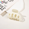 Handmade Pumpkin Shaped Fabric And Iron Hair Claw Clip For Women With Frosted Finish Wholesale Hair Accessory