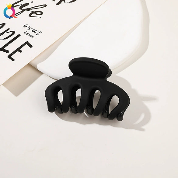 Handmade Pumpkin Shaped Fabric And Iron Hair Claw Clip For Women With Frosted Finish Wholesale Hair Accessory